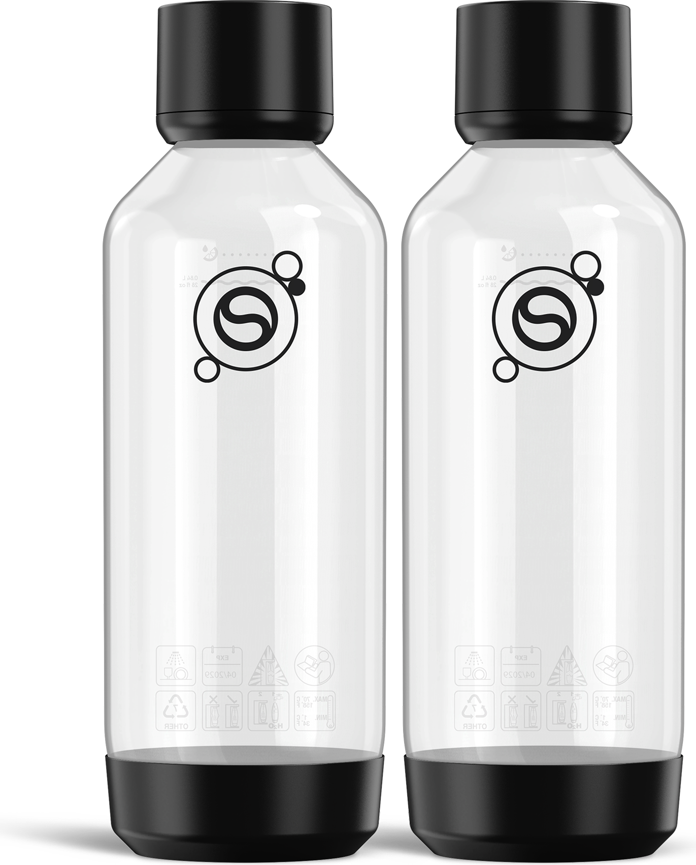 Sodastream flasker 1 liter SodaStream Fizz Refresh 2-pack 1 L Flaskor - Transparent