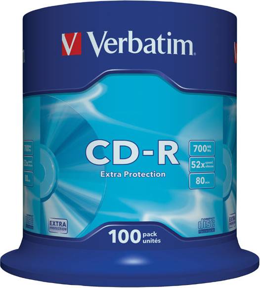 Verbatim CD-R 52x 700 MB Cakebox