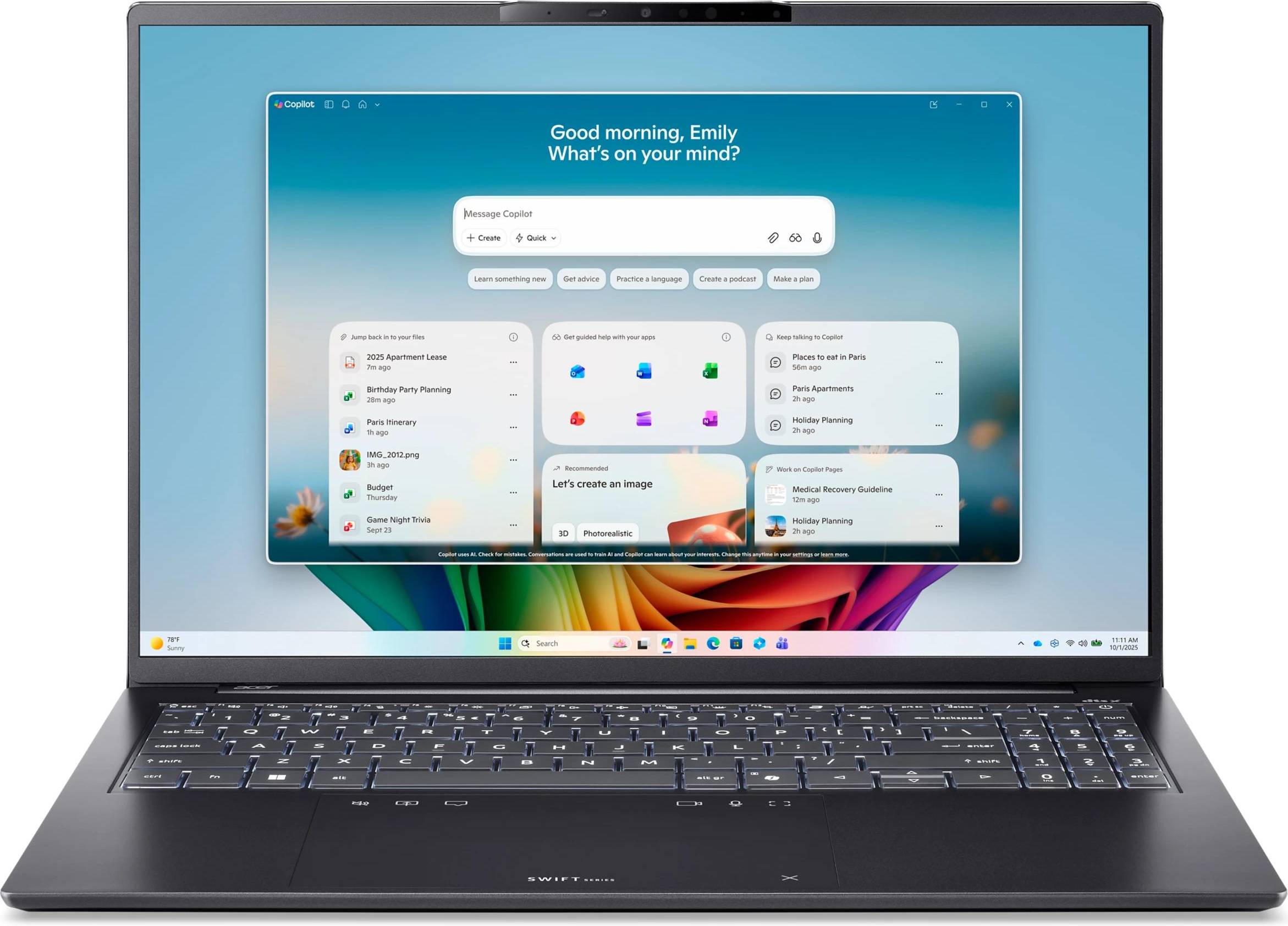 Swift Go 16 AI OLED Notebook