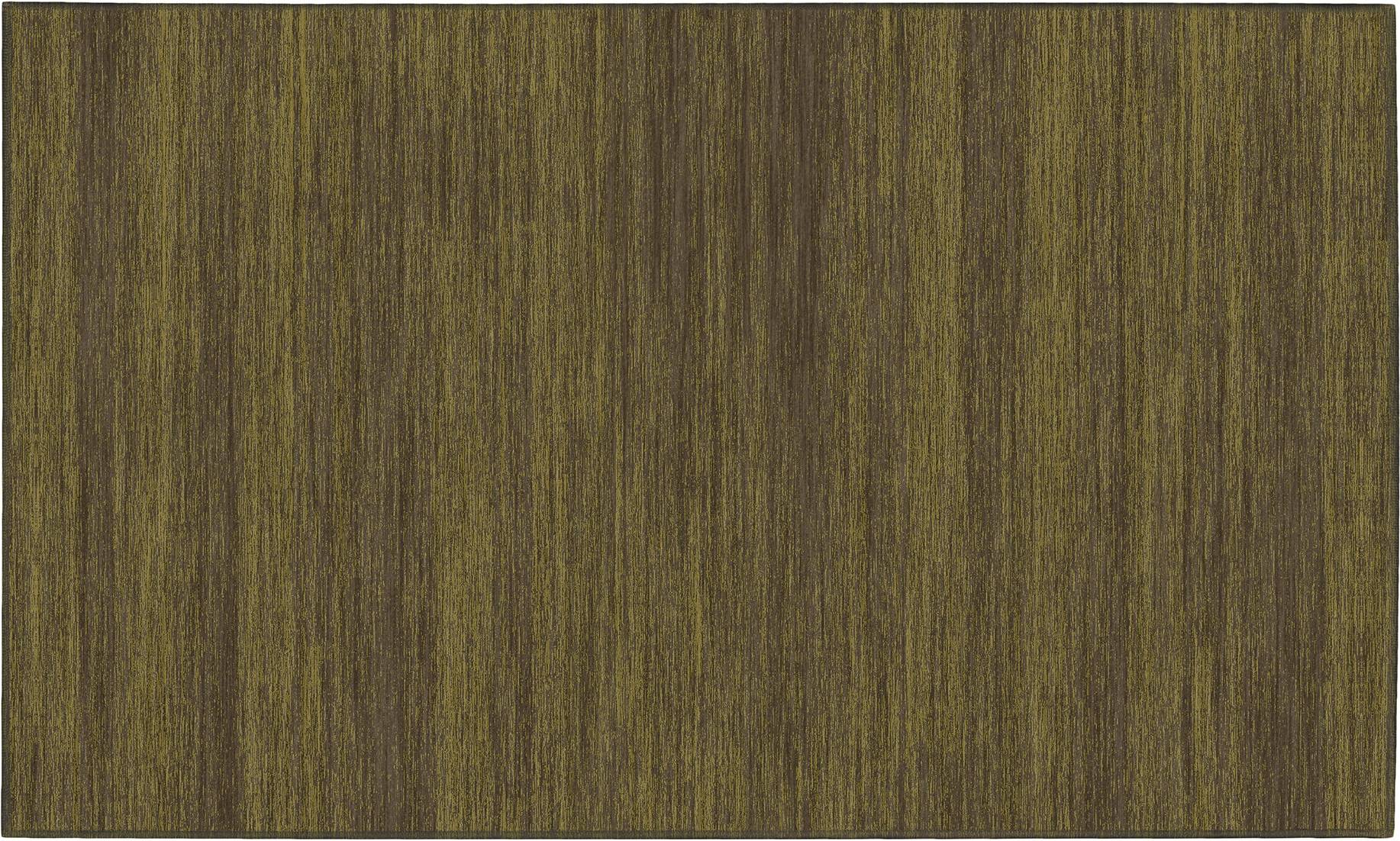 My Magic Carpet Solid Olive Machine Washable Rug Green
