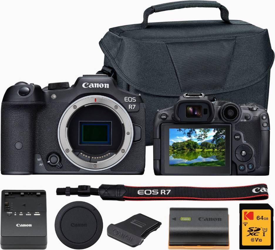 Eos r7 Canon EOS R7 Mirrorless Camera with Cropping Guide Firmware Bundle