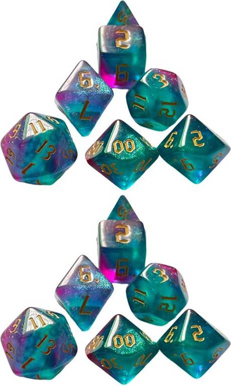 Two-Color Set Multi-Sided Digital Dice Game Board