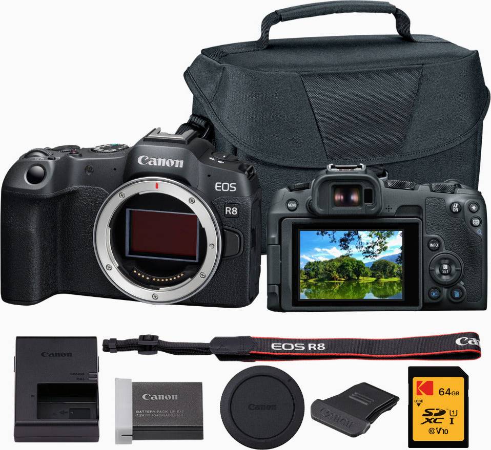 Eos r8 Canon EOS R8 Mirrorless Camera with Cropping Guide Firmware Bundle