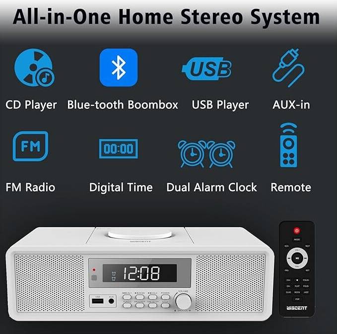 Compact Micro Home CD Stereo System