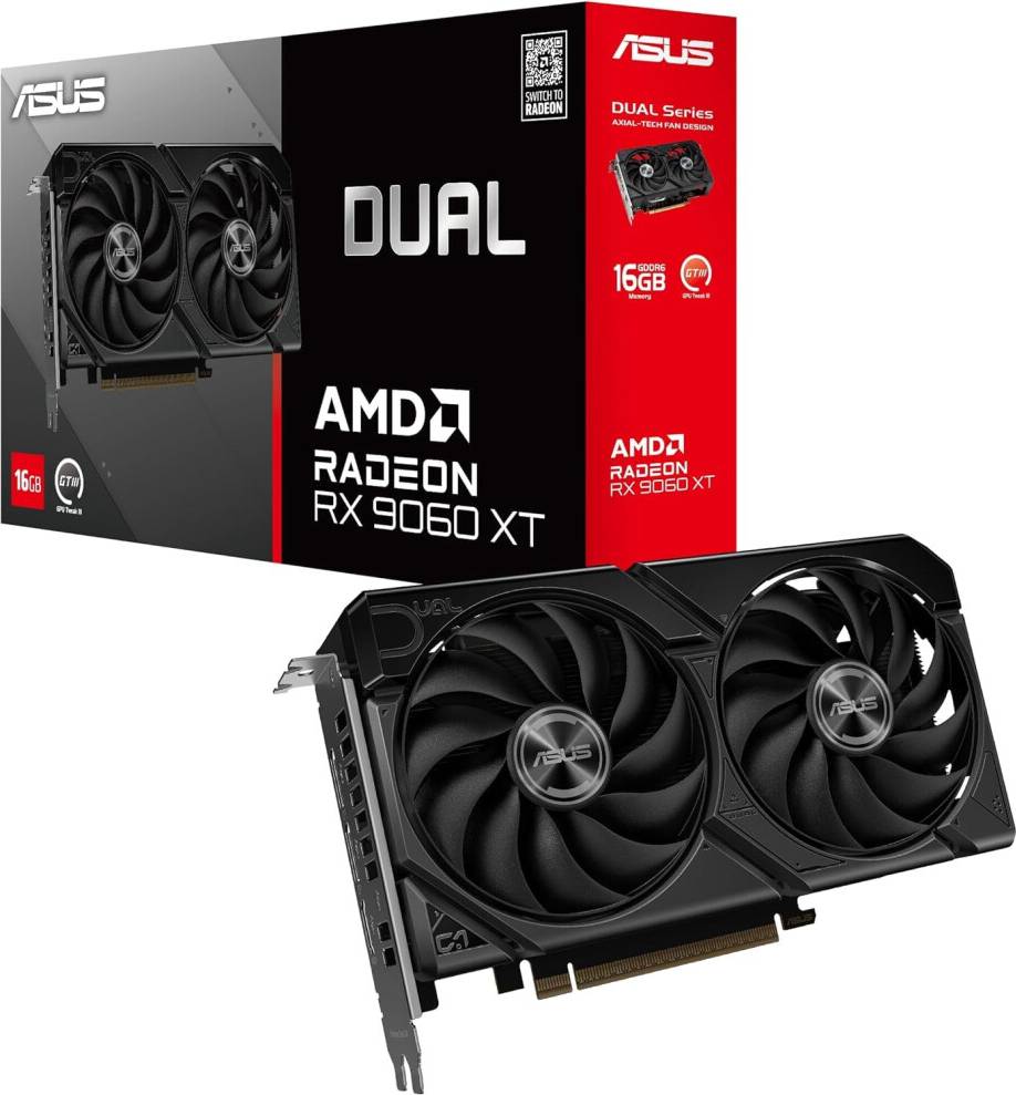 ASUS Dual Radeon RX 9060 XT 16GB Graphics Card