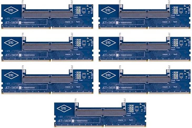 Zandona 7PCS DDR4 Memory RAM Adapter Laptop Test Card