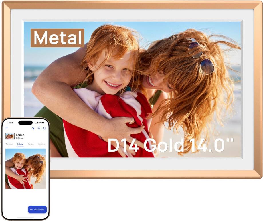 Arzopa 14 Inch Metal Digital Photo Frame