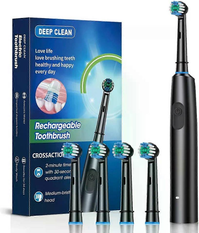 Kikidex Rotation Electric Toothbrush With 8 Replacement