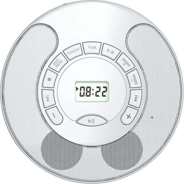 Portable Dual USB CD Player Speed Control White