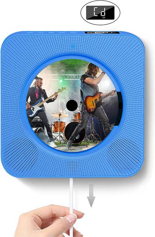 Portable CD Player with Wall Mountable Design