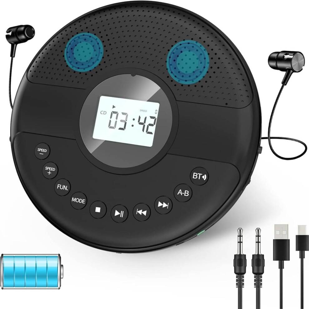 Multifunctional CD Player Portable Rechargeable