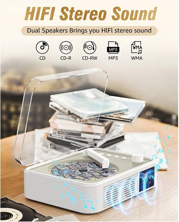 Tauoh Portable Rechargeable LED CD Player