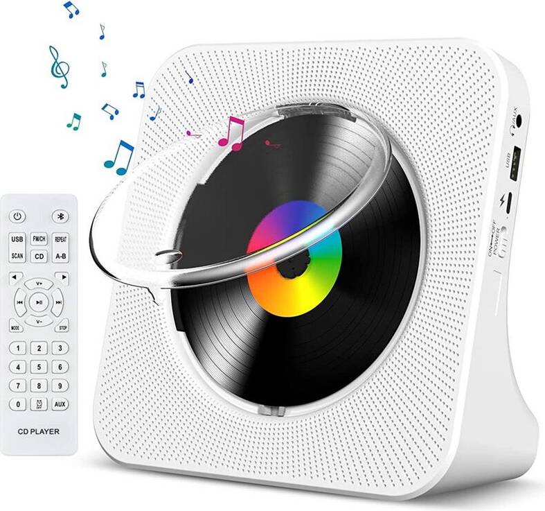 Tlily Portable Desktop CD Player with Timer