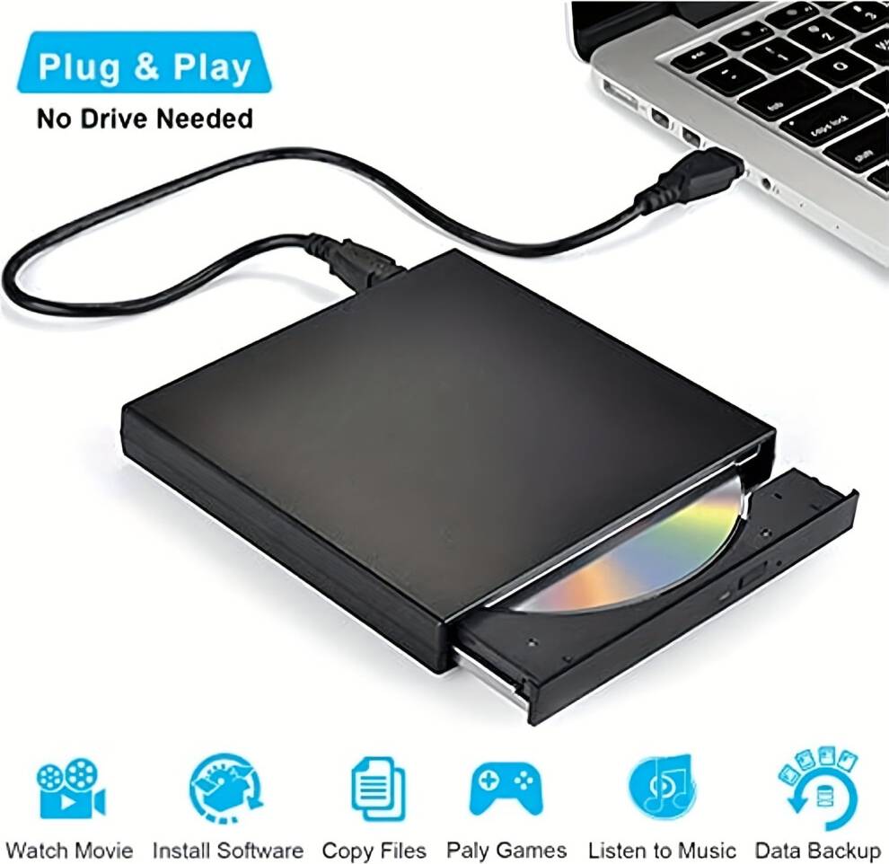 USB 2.0 External DVD Drive