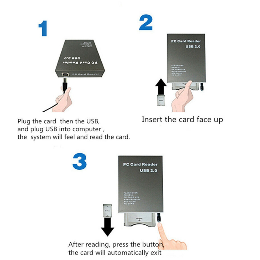 USB2.0 PCMCIA Card Reader Adapter
