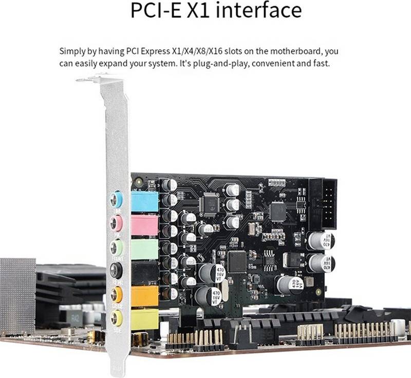 PCIE 7.1 Sound Card Stereo Panel