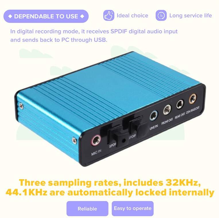 USB 2.0 6 Channel External Sound Card
