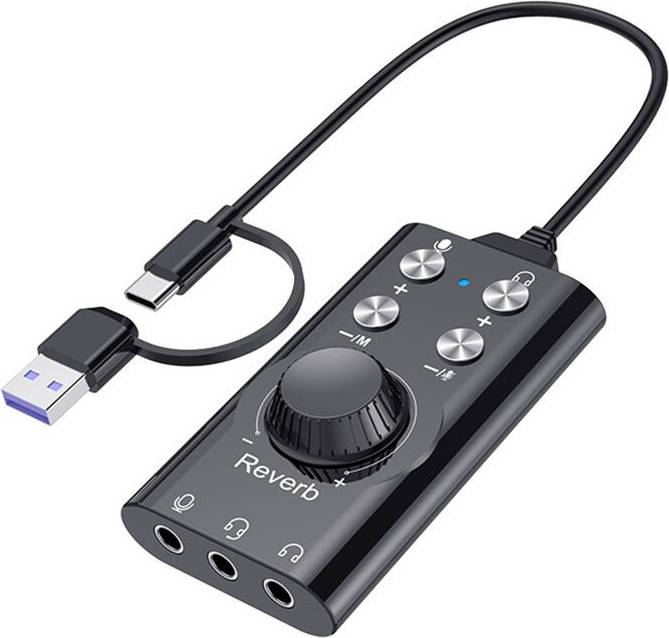 Lydkort usb c Typecat USB Type-C Sound Card Control Knob