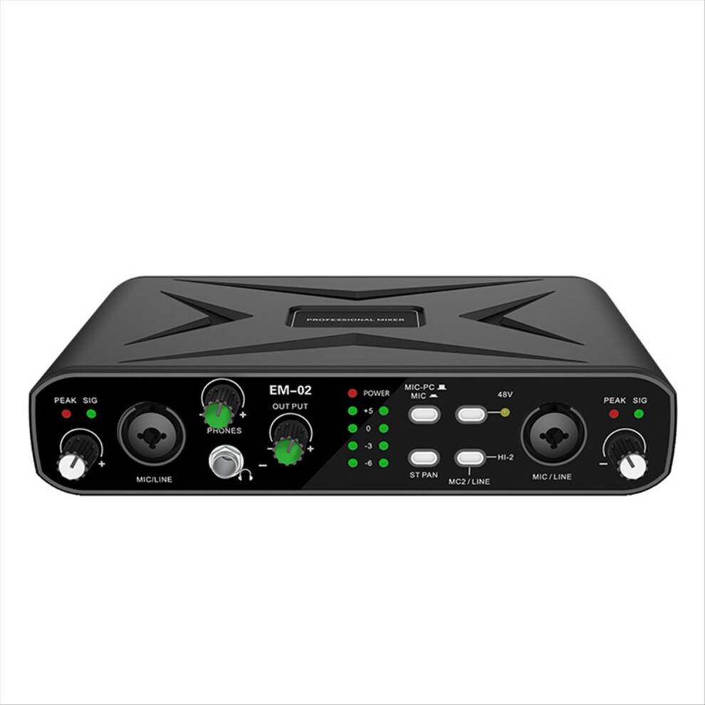 Saudism External Sound Card Mixer USB Computer