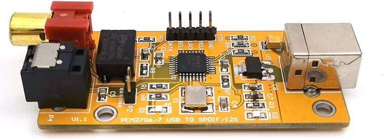 Typecat USB Sound Card Coaxial Fiber I2S Decoder