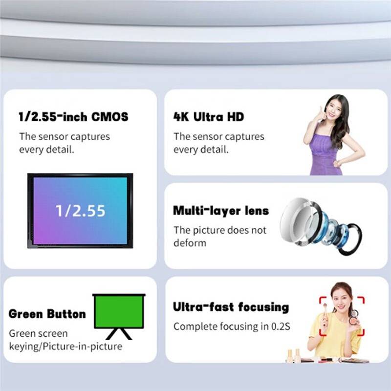 4K HD USB Webcam with Remote Control
