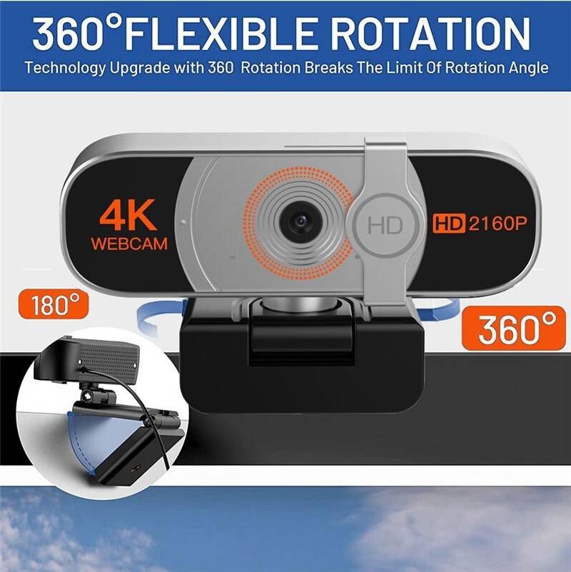 4K Auto Zoom Webcam with Remote Control