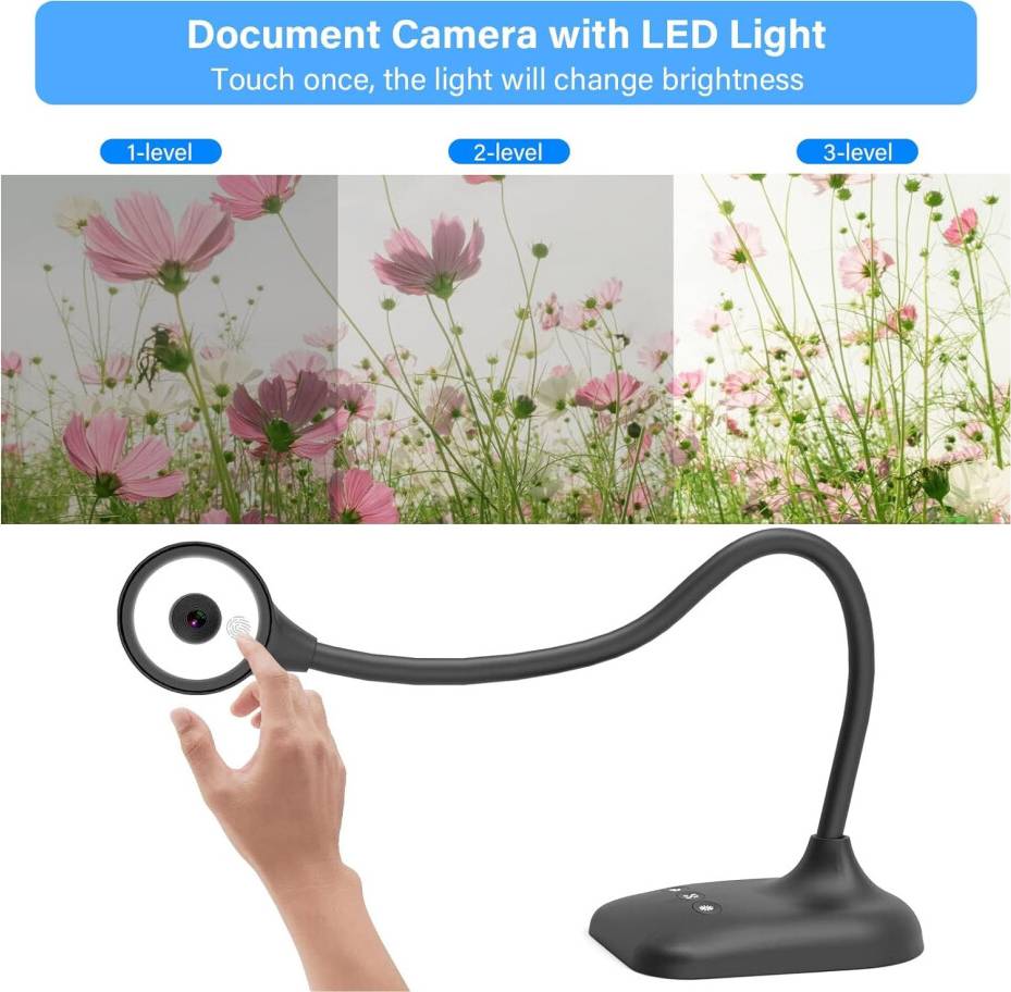 2K USB Webcam Visualiser with Autofocus LED