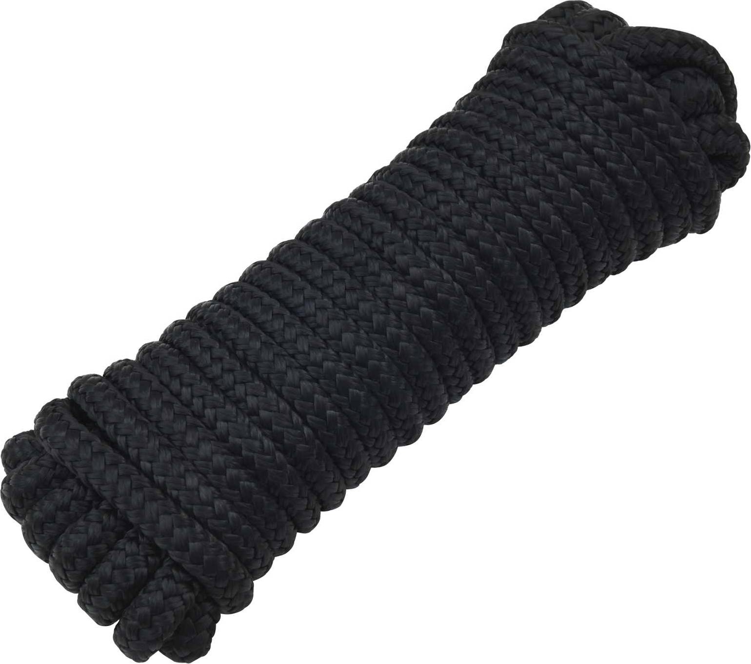 vidaXL Boat Rope 9 m Black Polyester