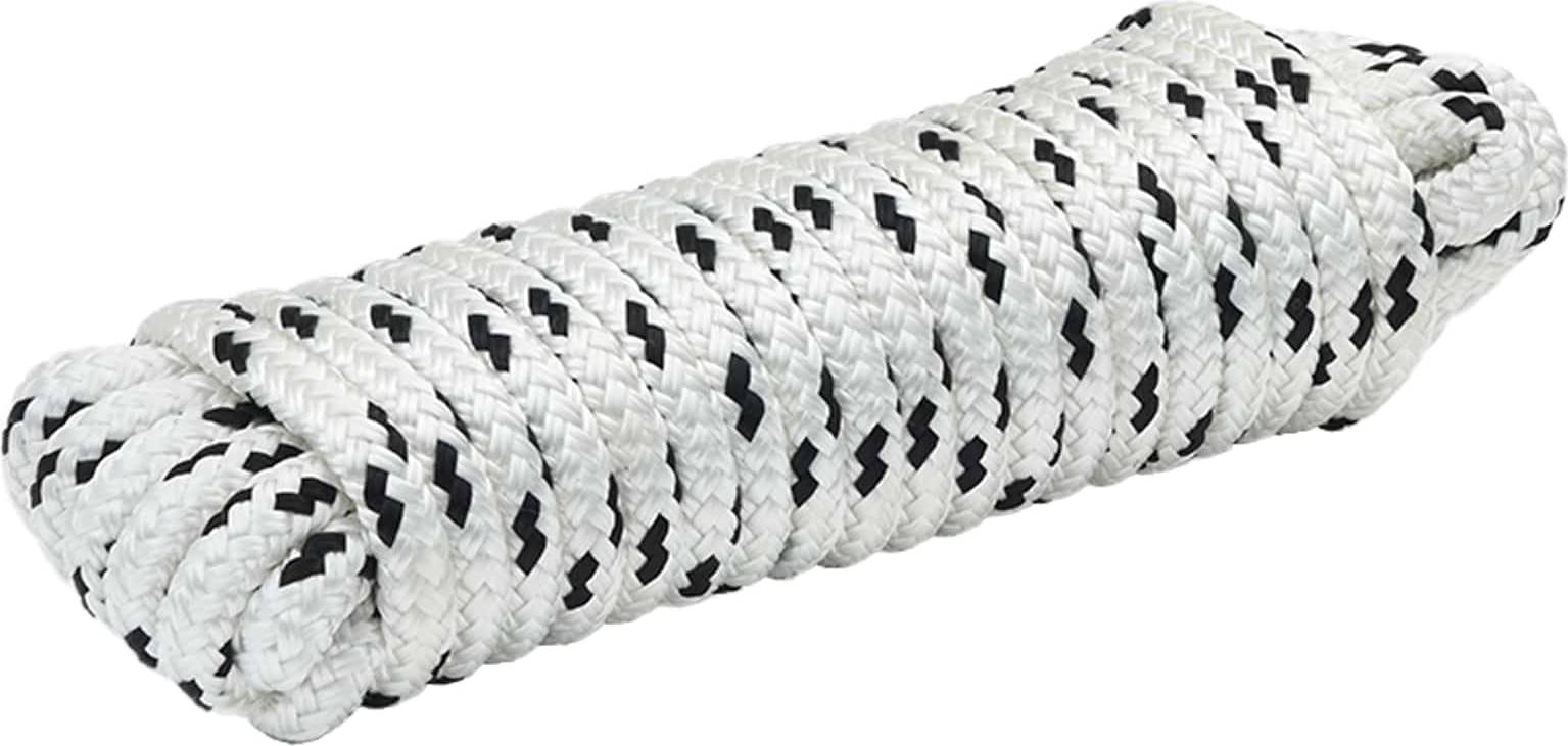 Boat Rope 9 m White Black Polyester