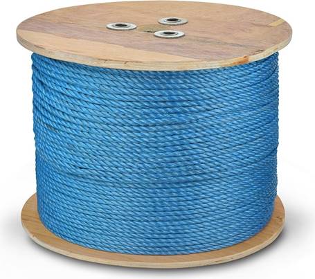 Blue Polypropylene Rope On Reel