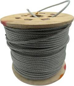 Securefix Direct Galvanised Steel Wire Rope Cable 5mm 6X7