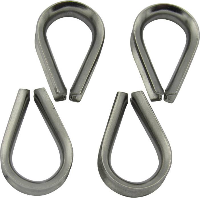 Securefix Direct Stainless Steel Wire Rope Thimbles 3mm x4