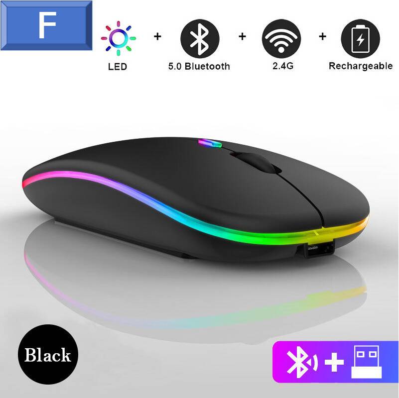 Silent Bluetooth LED Optical USB Wireless Mouse