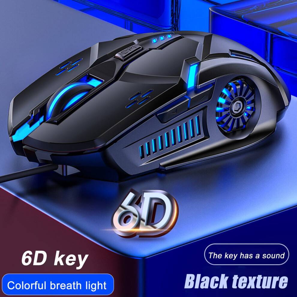 Wired RGB LED Gaming Mouse 6 Button