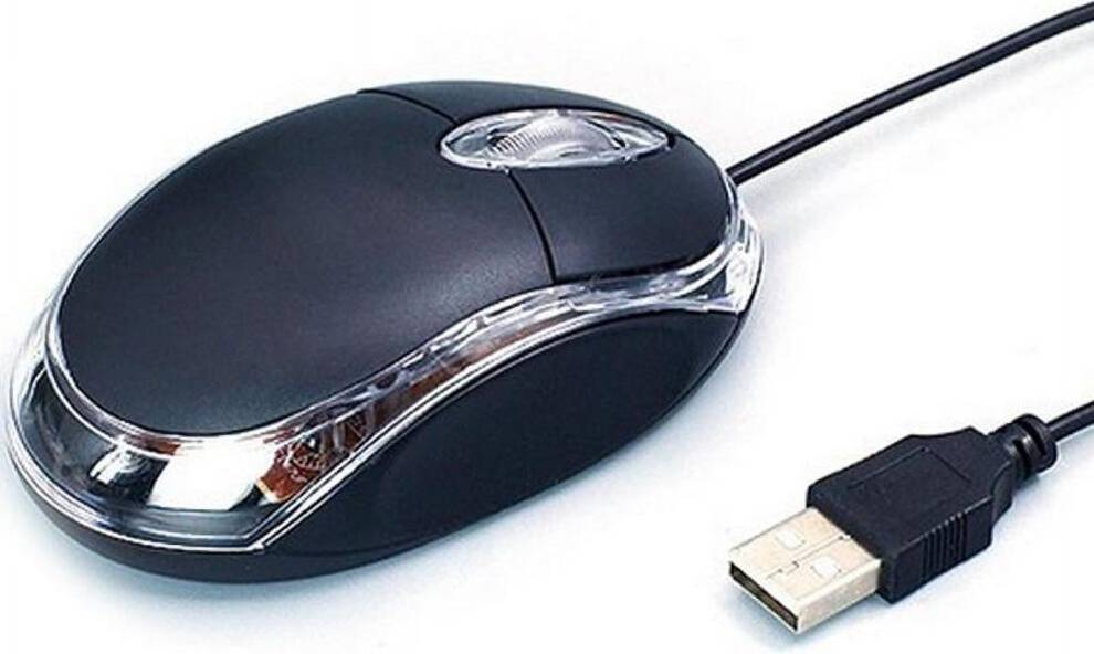 Wired USB Optical Mouse With Scroll Wheel LED Lights