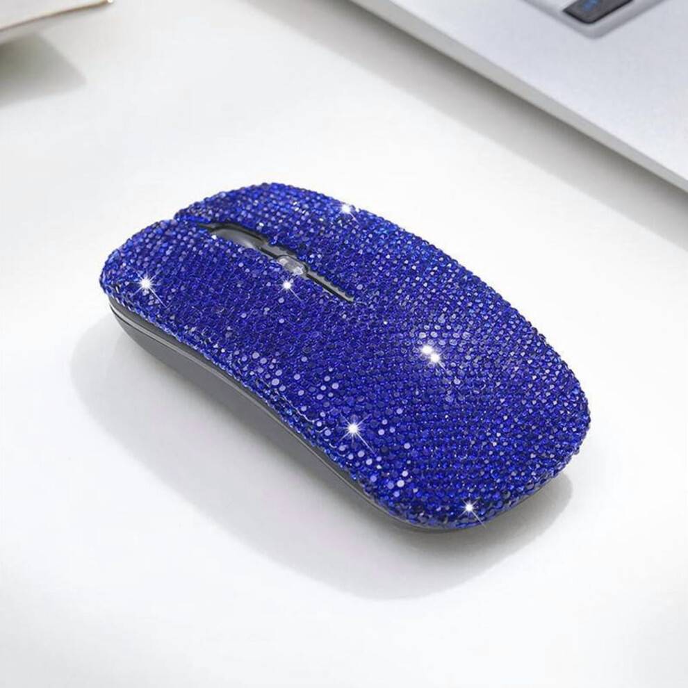 Wireless Mouse with Inlaid Diamond Design