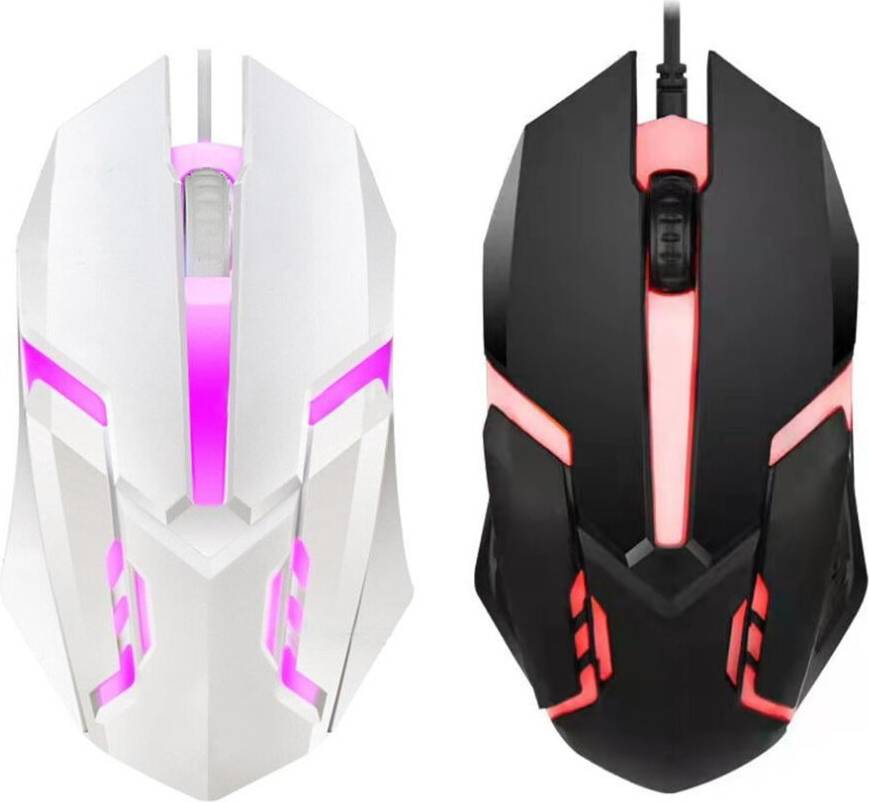 Wired Gaming Mouse LED Optical 2 Pcs