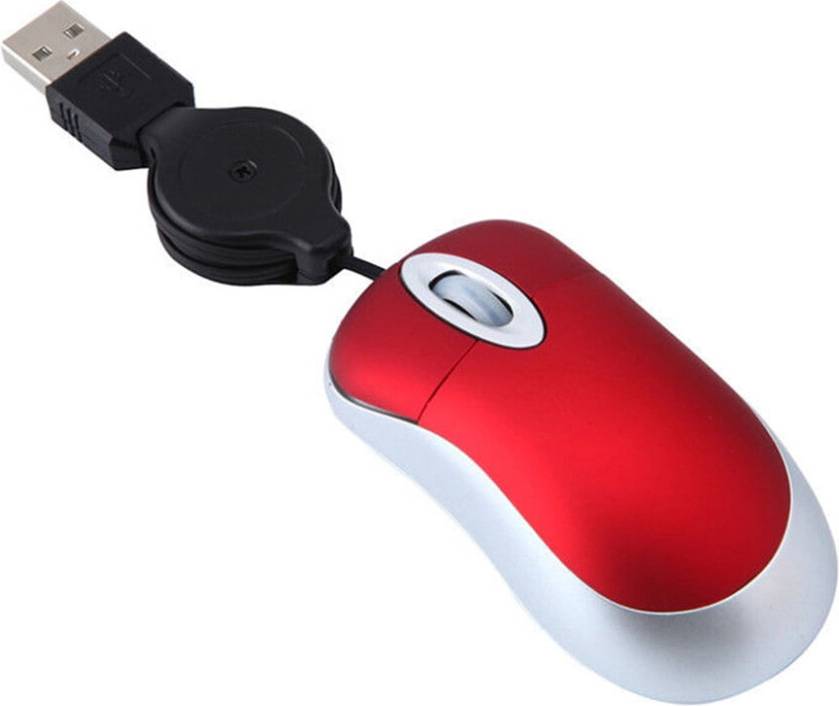 Retractable Mini Wired USB Mouse