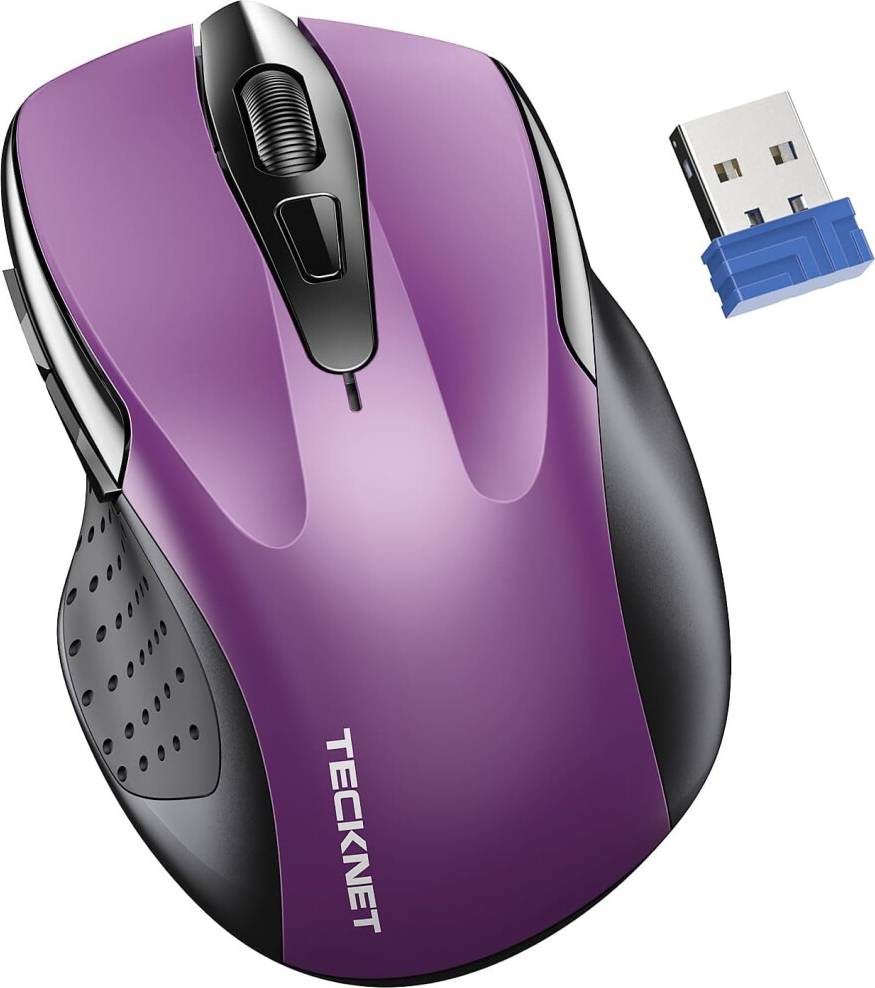 Wireless Computer Mouse Purple 4000 DPI