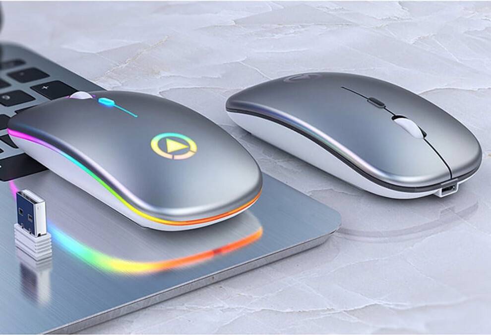 LED Wireless Optical Mouse Slim