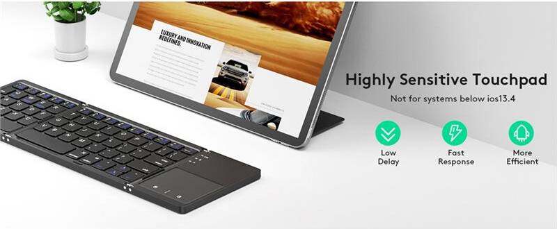Wireless keyboard touchpad Foldable Wireless Portable Keyboard with Touchpad