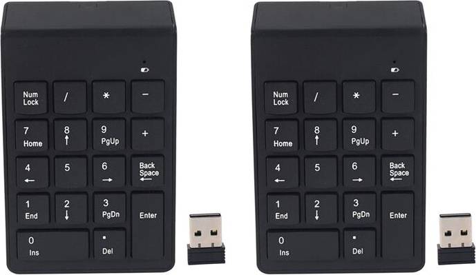 Torribaly 2X Numeric Keypad 18 Keys Wireless USB