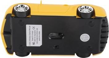 Yellow Sport Car Wireless Computer Mouse