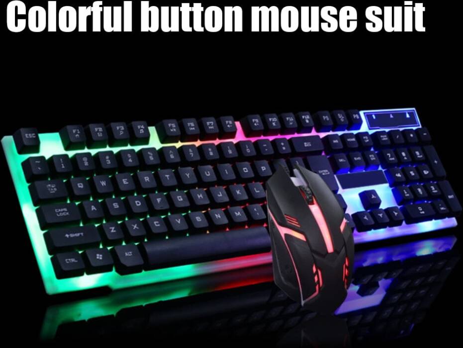 USB Gaming Keyboard Mouse Combo LED Backlight