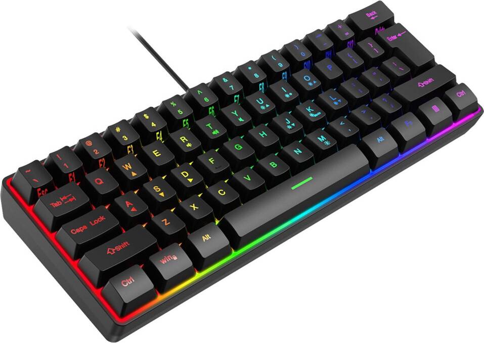 Ergonomic Compact USB Gaming Keyboard
