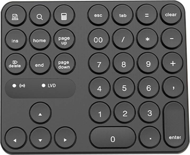 2.4G Wireless Numeric Keypad 35-Key Compact