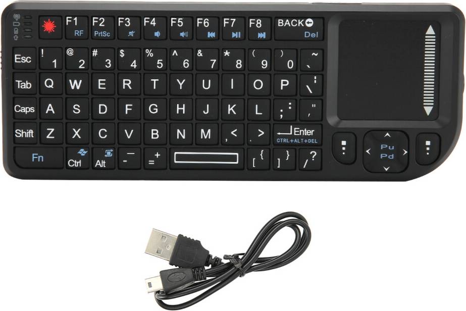 Stylish Mini Wireless Keyboard with Multimedia Control Keys