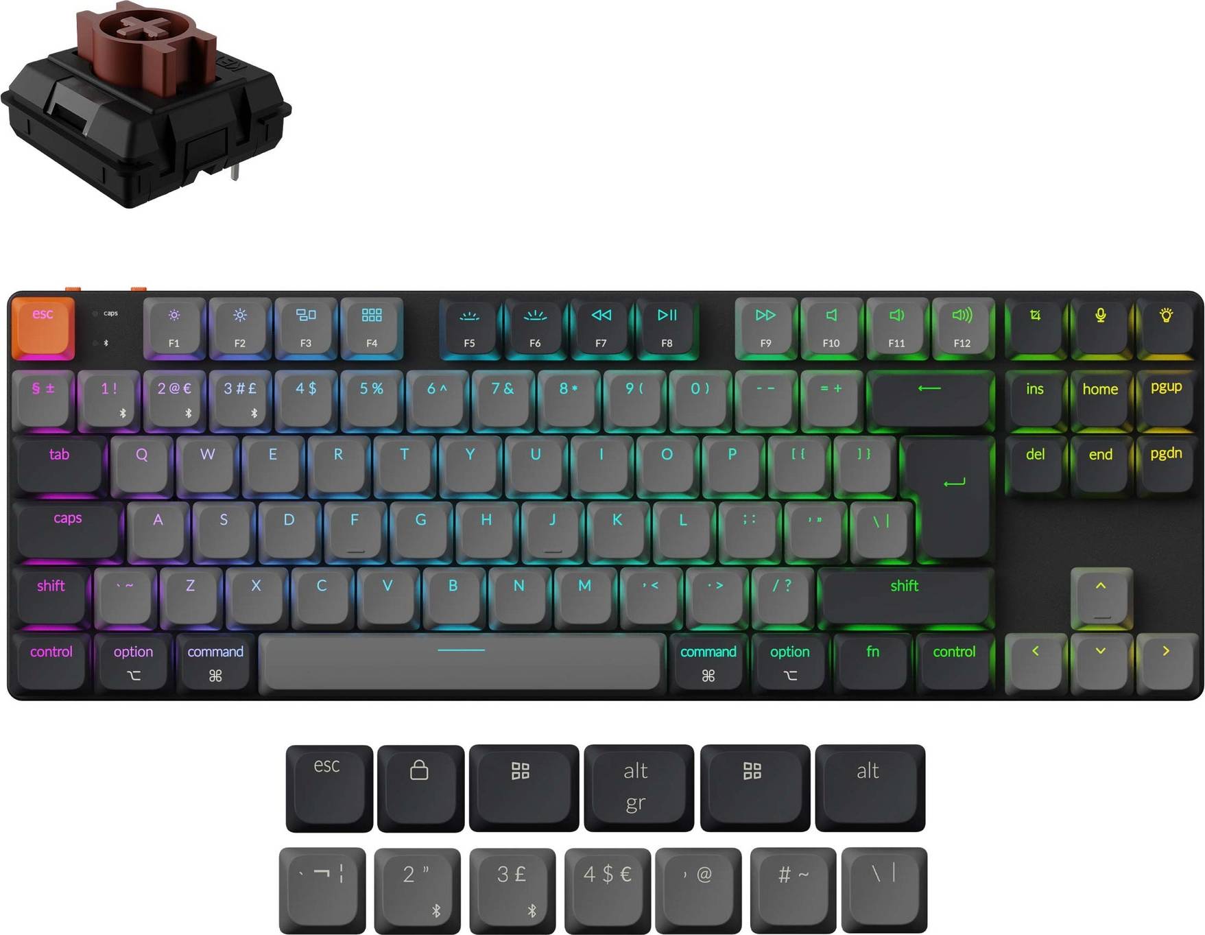 Keychron K1 Universal USB Bluetooth Keyboard