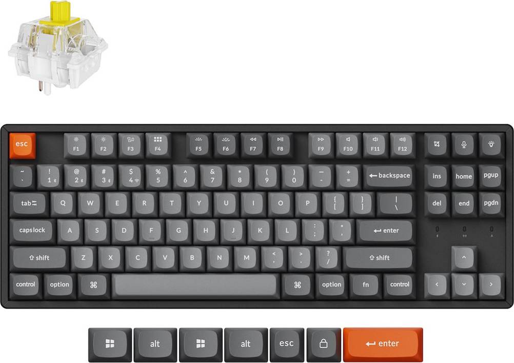 Keychron K8 Max Universal USB RF Wireless Bluetooth Keyboard