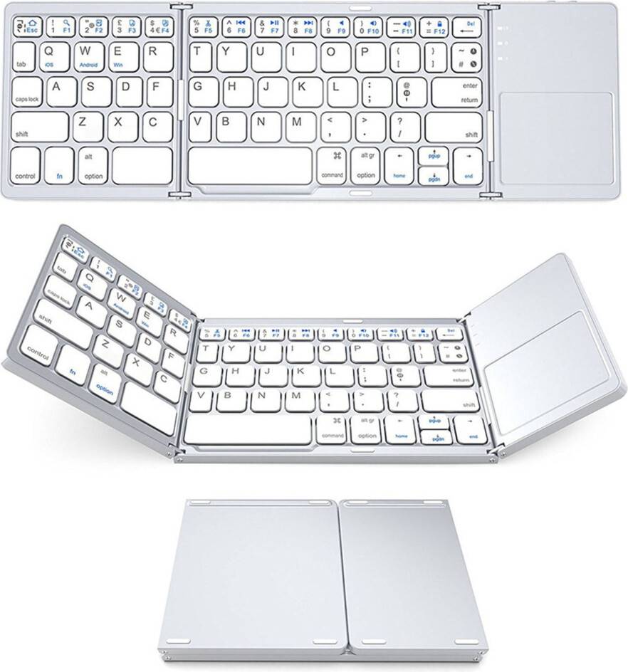 Bluetooth Keyboard with Touchpad Portable Foldable